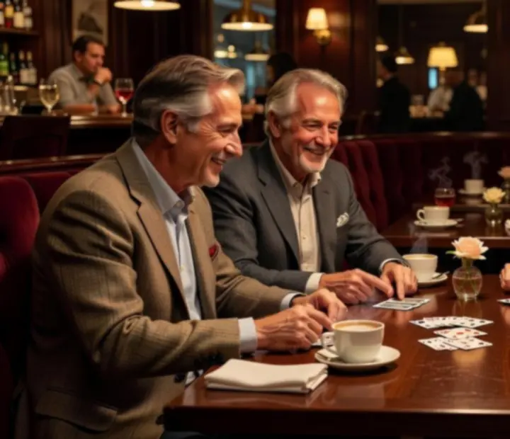 Card game mentors preparing a refined gaming table